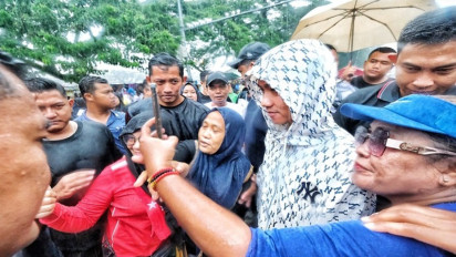 Meski Diguyur Hujan, Masyarakat Medan Tetap sambut Gibran, TKN: Terima Kasih