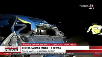 10 Orang Penumpang Elf Langsung Tewas di TKP seusai Ditabrak Kereta Api Probowangi