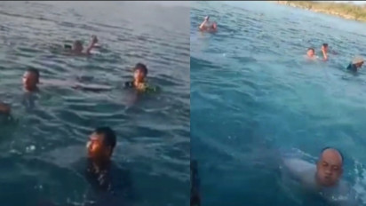Dua Perahu Ketinting yang Angkut Puluhan Penumpang Bertabrakan Hingga Terbalik di Perairan Wakatobi