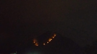 Hutan dan Lahan Terbakar, Gunung Panderman Berkalung Api