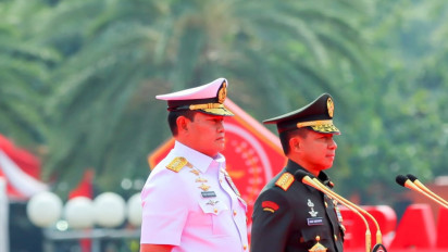 Yudo Margono Serah Terima Jabatan Panglima TNI kepada Jenderal Agus Subiyanto
