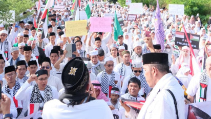 Aksi Kemanusiaan Bela Palestina, Ribuan Masyarakat Batanghari Tumpah Ruah di Jalan