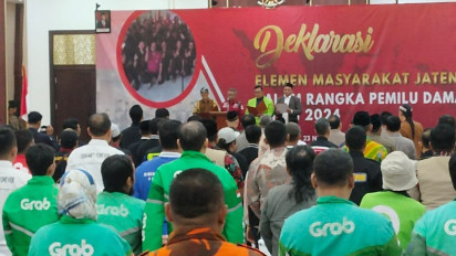 Polda Jateng Gandeng Ratusan Komunitas Deklarasi Pemilu 2024 Damai