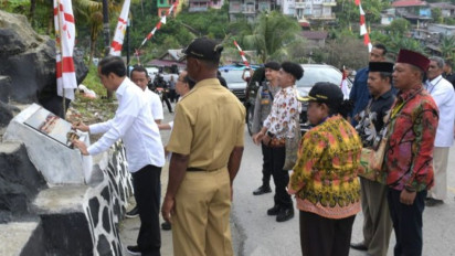 Mengingat Perjuangan Pahlawan asal Kampung Tanama,  Presiden Jokowi Kunjungi Tugu Pancasila di Fakfak
