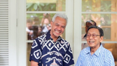 Bukan Membahas Politik, Ini yang Diperbincangkan Ganjar dan Wapres ke-11 Boediono