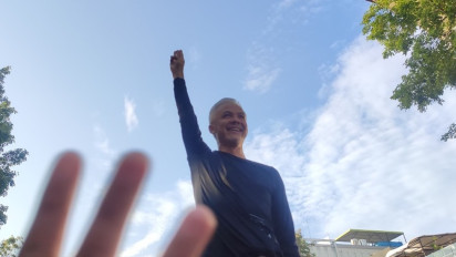 Hadiri Jalan Sehat Perjuangan di Makassar, Ganjar: Fisik Sehat, Pikiran Sehat, Pemilu Sehat 