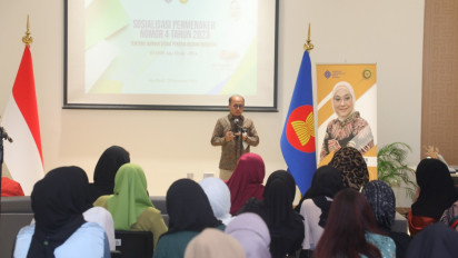 Sekjen Kemnaker Sosialisasikan Manfaat Baru Jaminan Sosial Ke Pekerja Migran Indonesia