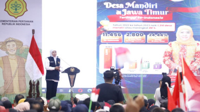 Bertemu Ribuan Penyuluh Pertanian dan Petani se Jatim, Gubernur Khofifah: Terima Kasih Antarkan Produktivitas Padi Jatim Tertinggi Nasional Sejak 2020