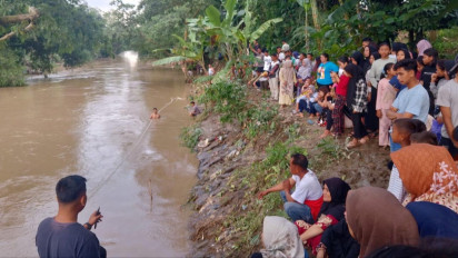 Anak Balita Hanyut di Sungai Titi Payung Deli Serdang, Sudah 2 Hari Belum Ditemukan