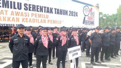 Cegah Pelanggaran Pemilu, Bawaslu Blora Gelar Apel Siaga Pengawasan Tahapan Kampanye