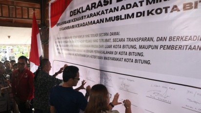 Akhiri Bentrok, Organisasi Kemasyarakatan dan Organisasi Keagamaan di Bitung Gelar Deklarasi Damai