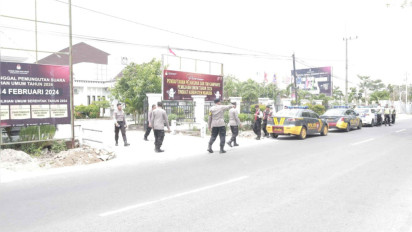 Antisipasi Potensi Konflik di Pemilu 2024, Polres Nganjuk Gelar Patroli Skala Besar