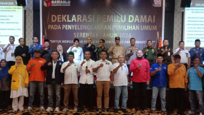 Tahapan Kampanye Dimulai, Bawaslu Karimun Deklarasi Pemilu Damai