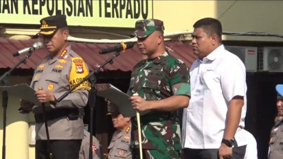 Deklarasi Pemilu Damai, TNI-Polri di Makassar Upayakan Cegah Politik Uang