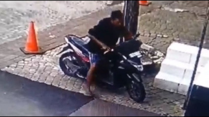 Pencurian Sepeda Motor Terparkir di Balai Kota Semarang Terekam CCTV, Polisi Buru Pelaku