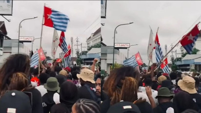 AMP Kibarkan Bendera Bintang Kejora di Yogyakarta, Massa: Papua Bukan Merah Putih