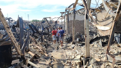 Pasca Kebakaran Pasar Leces Probolinggo, Ratusan Kios Ludes Tak Tersisa