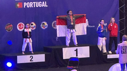 Membanggakan, Siswi Banyuwangi Sabet Dua Emas Kejuaraan Karate Dunia di Portugal