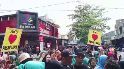 Tolak Perluasan Pasar Induk Ajibarang Banyumas, Ratusan Pedagang Demo