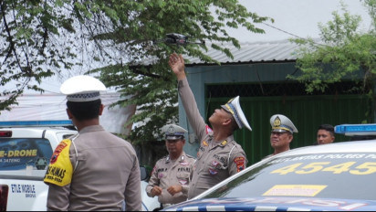 Polres Pemalang Gunakan ETLE Drone Pantau Ketertiban Pengendara pada Tahapan Pemilu 2024