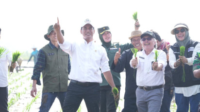 Tanam Padi Serentak, Mentan Optimis Produktivitas Jabar Terdongkrak