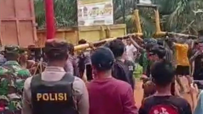 Ratusan Masyarakat Lakukan Aksi Panen Massal Di Perkebunan Sawit Milik PT. AKPL