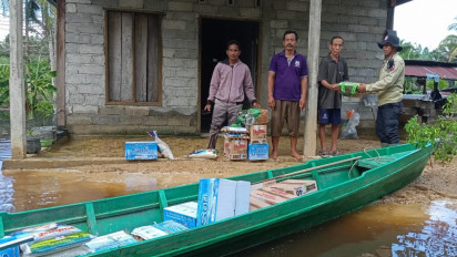 Warga Korban Banjir di Desa Kuo Mulai Mendapatkan Bantuan