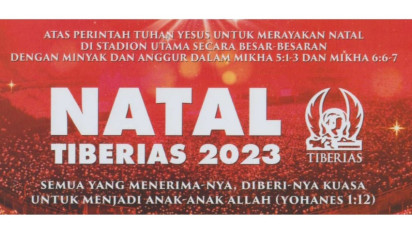 Rayakan Momen Yesus Kristus Lahir di Dunia, Perayaan Akbar Natal Tiberias Kembali Diadakan di Stadion GBK