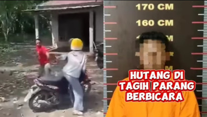 Viral! Ditagih Utang, Pria Ini Berang hingga Bacok Motor Wanita Petugas Koperasi di Langkat