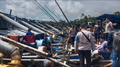 Resahkan Nelayan, Polisi Tertibkan Penambang Emas Ilegal di Sungai Katingan