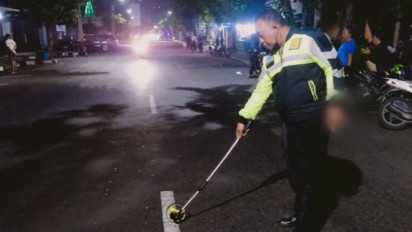Oleng Tabrak Median Jalan MT Haryono Semarang, Pemotor Ninja Meningga Dunia