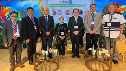 Pj Gubernur Sumsel di Dubai Presentasi Keberhasilan Penanganan Karhutla pada Rangkaian Kegiatan COP28 UAE