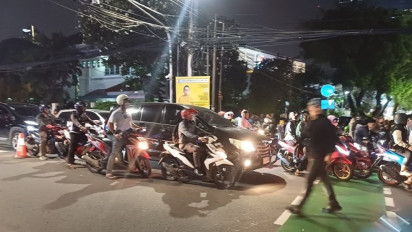 Debat Perdana Capres Selesai Digelar, Jalan Imam Bonjol Jakpus Macet Total