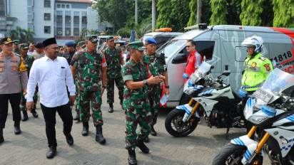 Jelang Kunjungan Presiden RI di Gresik, Aparat Gabungan Gelar Apel Pasukan Pengamanan