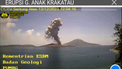 Awas! Gunung Anak Krakatau Erupsi Lagi Hari Ini