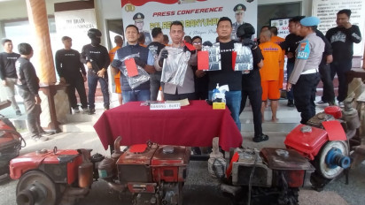 Beraksi di 41 TKP, Komplotan Pencuri Traktor Sawah di Banyuwangi Dibekuk Polisi