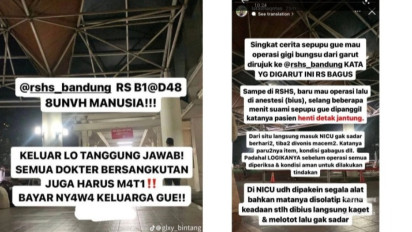 Viral Pasien Tewas di RSHS Bandung Diduga Usai Dibius Saat Hendak Operasi Gigi Bungsu