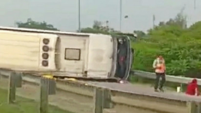 Ini Penyebab Kecelakaan Bus Handoyo di Tol Cipali yang akibatkan 12 Orang Tewas, Ternyata Karena..