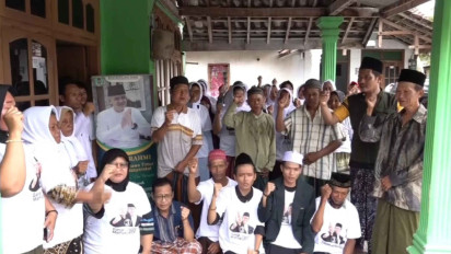 Warga Nganjuk Bersama Kiai Muda Jawa Timur Deklarasi dan Doa Bersama Dukung Ganjar-Mahfud