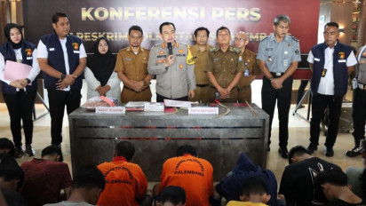 Akibat Saling Ejek di Medsos, Puluhan Pelaku Tawuran di Palembang Diamankan Polisi