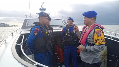 Amankan Nataru, Ditpolairud Polda Jatim Terjunkan Tiga Kapal di Selat Bali