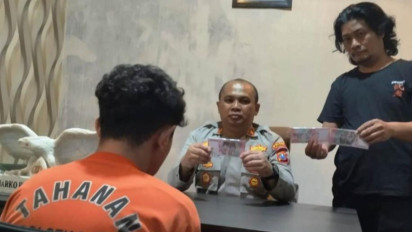 Edarkan Uang Palsu di Desa Mangliawan, Driver Ojol Ditangkap Reskrim Polsek Pakis