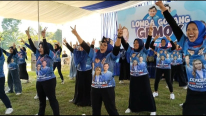 Relawan Prabowo-Gibran Gelar Lomba Goyang Gemoy, Berhadiah 1000 Liter Minyak Goreng