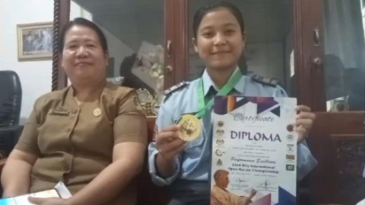Siswi SMK Negeri 1 Lumut Tapteng Raih Juara 1 Karate Tingkat Internasional di Malaysia