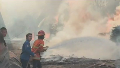 Gudang Pengolahan Kayu di Sidoarjo Terbakar, Ratusan Batang Kayu dan Mobil Ludes Terbakar