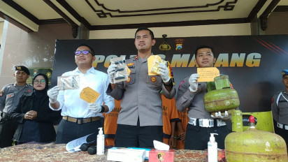 Polres Malang Ungkap Pengoplosan Tabung Elpiji 3 Kg dan Ringkus Tiga Orang Pelaku