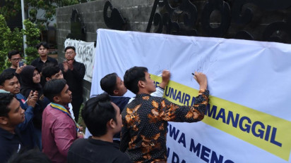 BEM Unair Gelar Deklarasi Kawal Pesta Demokrasi dengan Damai Tanpa Provokasi