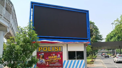 Viral Iklan Kampanye Prabowo-Gibran Tayang di Videotron Pos Polisi Simpang Susun Semanggi