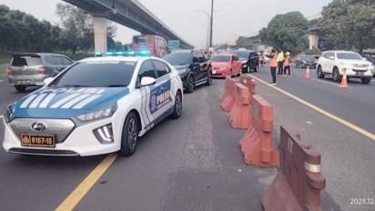 Lawan Arus Sepanjang 18 Kilometer Diterapkan di Tol Jakarta-Cikampek