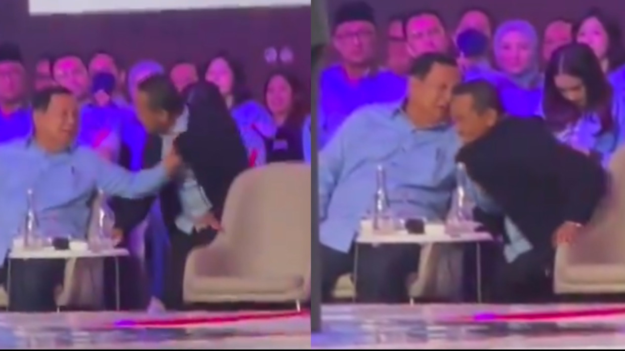 Prabowo yang sedang Nonton Debat Cawapres Panggil Bahlil, lalu Tarik Jas Menteri Investasi RI itu, Netizen Sebut Arogan dan Seram
            - galeri foto